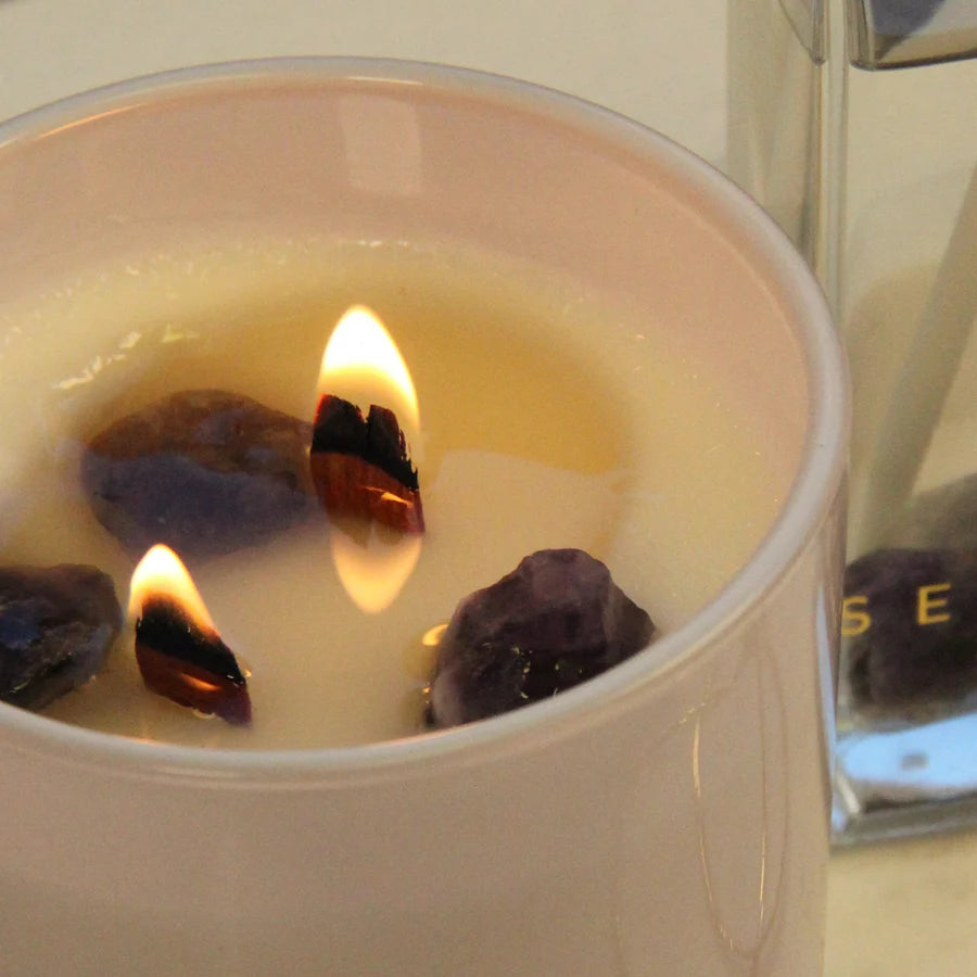 De-Stress Amethyst Crystal 300g Candle