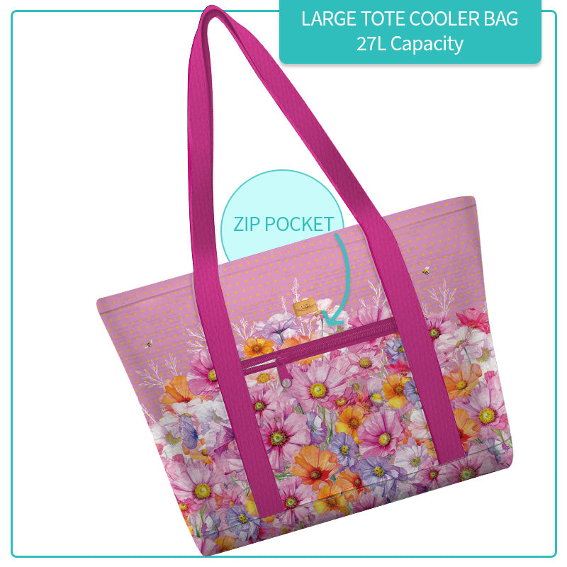 Lrg Tote Cooler Wistful Wildflowers
