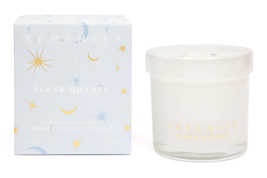 Healing Clear Quartz Crystal 300g Candle
