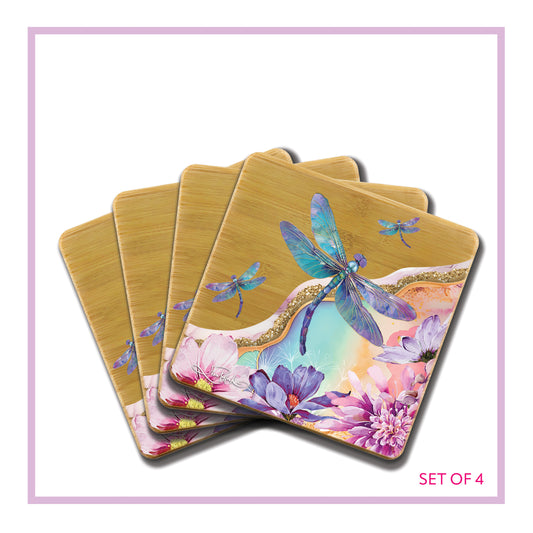 Coaster Set Dragonflies