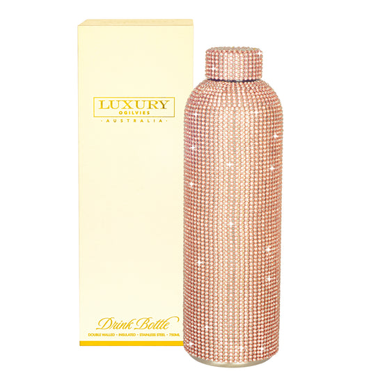 Diamonte Drink Bottle - Rose