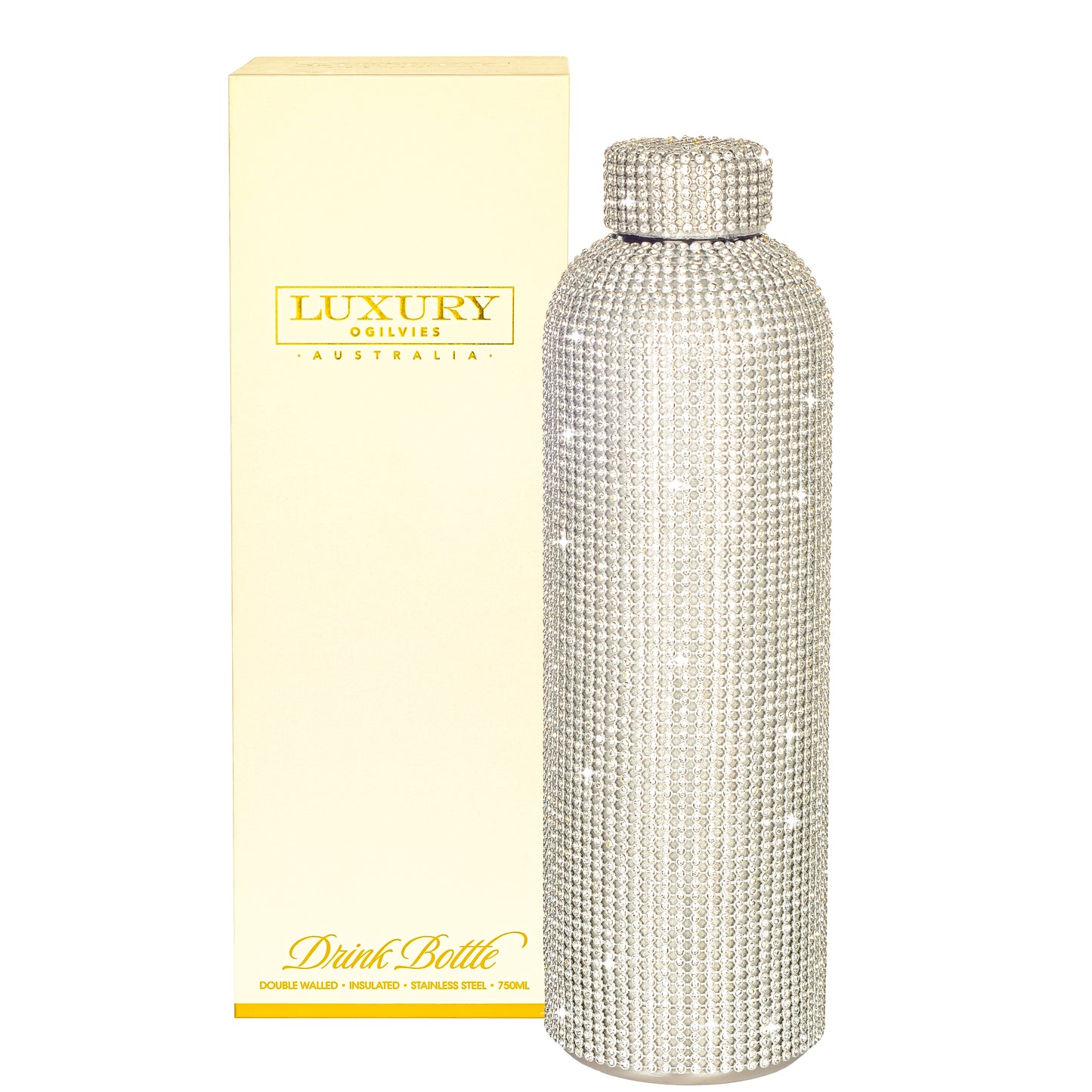 Diamonte Drink Bottle - Silver
