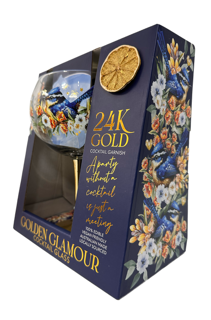 Golden Glamour Cocktail Glass Royal Wrens