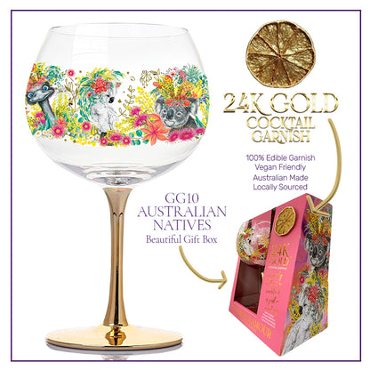 Golden Glamour Cocktail Glass Australian Natives