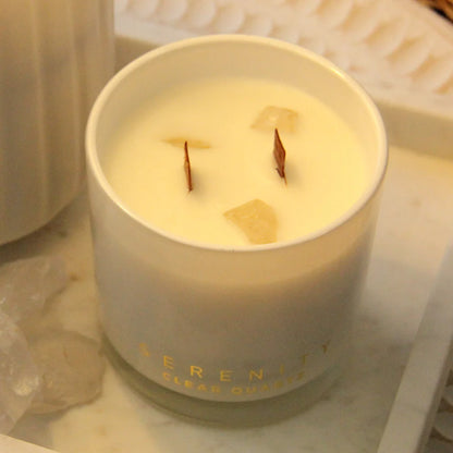 Healing Clear Quartz Crystal 300g Candle