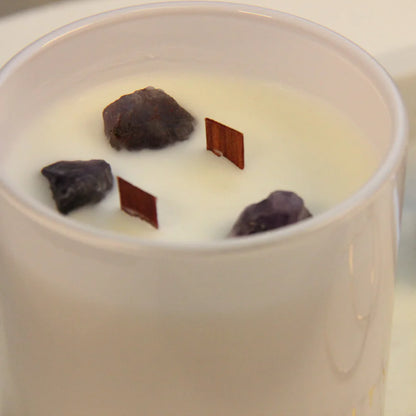 De-Stress Amethyst Crystal 300g Candle