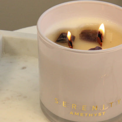 De-Stress Amethyst Crystal 300g Candle