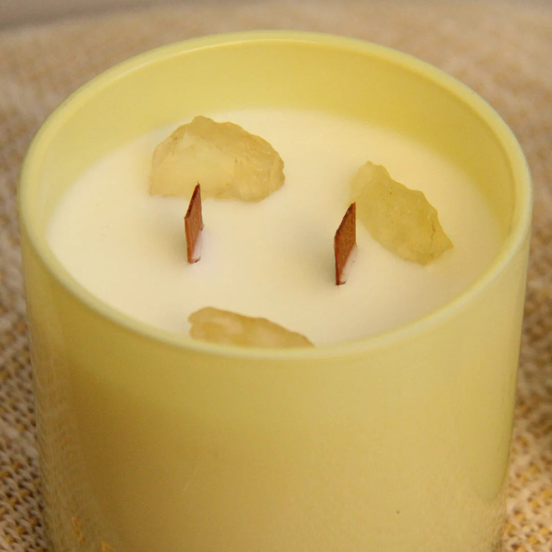 Energise Citrine Crystal 300g Candle