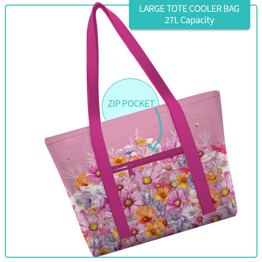 Lrg Tote Cooler Wistful Wildflowers