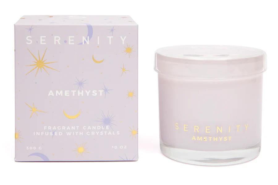 De-Stress Amethyst Crystal 300g Candle