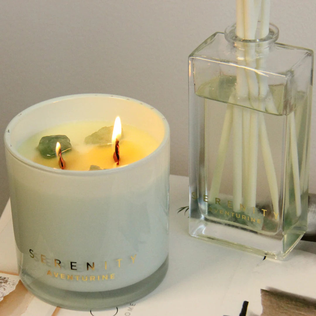Abundance Aventurine Crystal 300g Candle