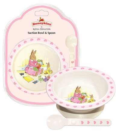 Bunnykins Suction Bowl & Spoon - Sweethearts Design