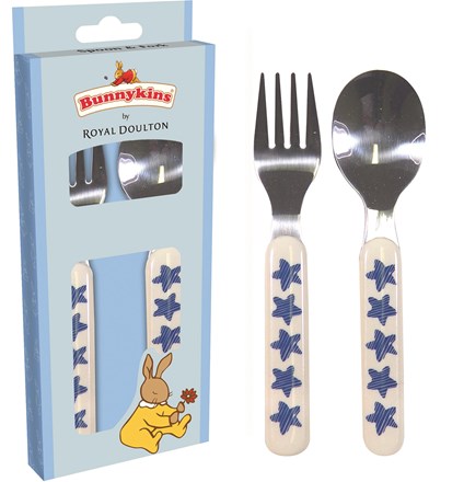 Bunnykins Spoon & Fork - Shining Stars Design