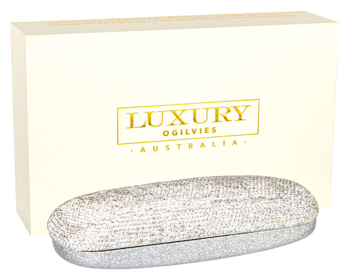 Diamonte Glass Case - Silver