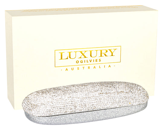 Diamonte Glass Case - Silver